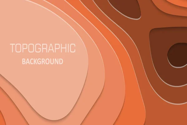 Découpe Papier Géométrique Fond Topographie Carte Cpncept Illustration Vectorielle — Image vectorielle
