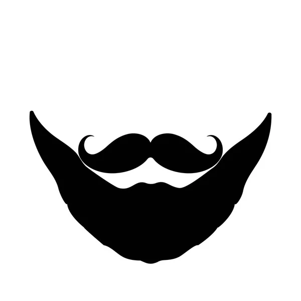 Beard Icon Vector Isolated White Background — Stock Vector