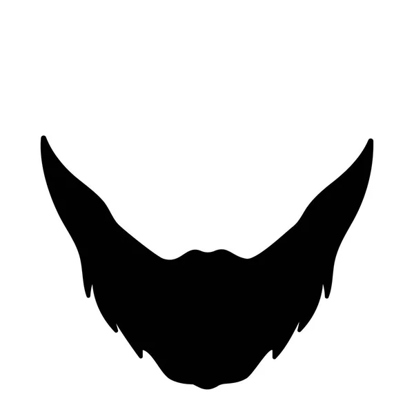 Beard Icon Vector Isolated White Background — Stock Vector