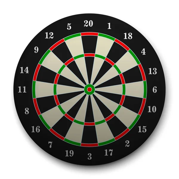 Realistische Doelstelling Voor Darten Dartboard — Stockvector