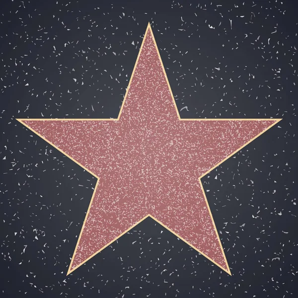 ウォーク フェイム 花崗岩平方背景 個人の実績のサインに星の空のテンプレート — ストックベクタ