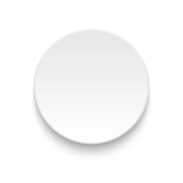 Круглая Пустая Тарелка Белом Фоне — стоковый вектор
