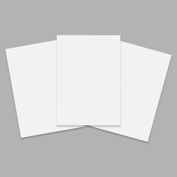 Journal Magazine Mockup Sheet Blank Front Template Brochure Design — Stock Vector