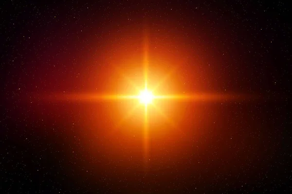 Efecto Destello Luz Del Sol Estrella Brillante — Archivo Imágenes Vectoriales