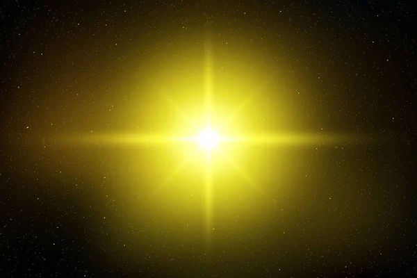 Efecto Destello Luz Del Sol Estrella Brillante — Archivo Imágenes Vectoriales