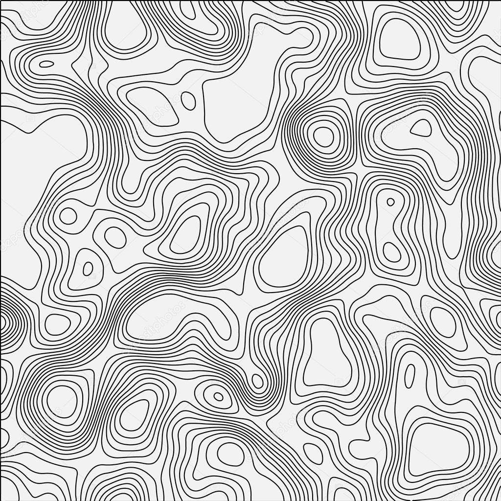 Topographic map contour background, Vector illustration