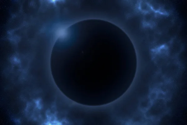 Eclipse Solar Total Fondo Espacial — Foto de Stock