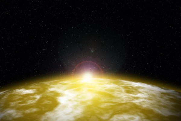 Planetary Horizon Deep Space Space Background — Stock Photo, Image
