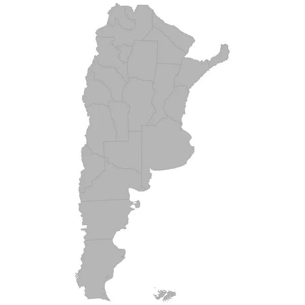 Carte Haute Qualité Argentine Avec Les Frontières Des Régions Sur — Image vectorielle