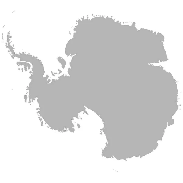 白い背景の上の領域の境界で南極大陸の高品質の地図 — ストックベクタ