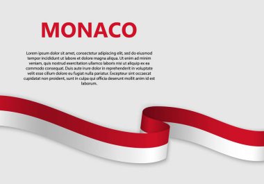 Monaco bayrağı sallayarak, illüstrasyon vektör