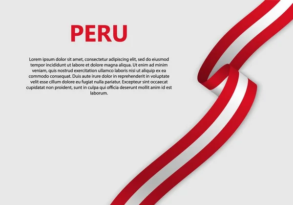 Розмахуючи Прапором Перу Векторні Ілюстрації — стоковий вектор