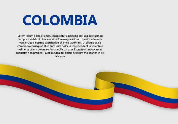 Waving Flag Colombia Vector Illustration — Stock Vector