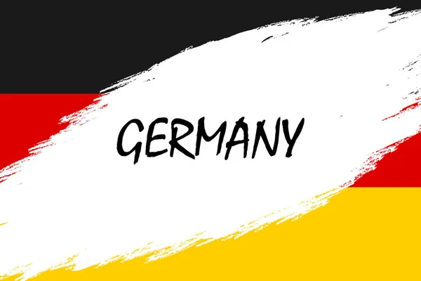 Щітка Обведення Фону Гранж Стилі Прапор Німеччини — стоковий вектор