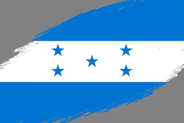 Pincel Fondo Con Bandera Estilo Grunge Honduras — Vector de stock