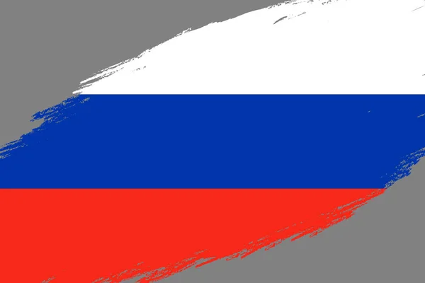 Pincel Fondo Con Bandera Estilo Grunge Rusia — Vector de stock