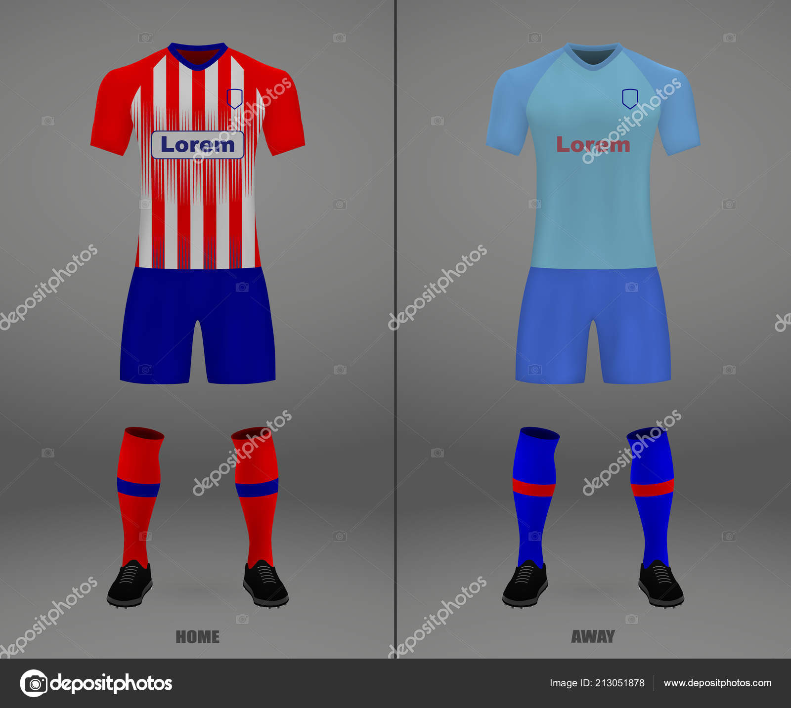 Fussball Set Atletico Madrid 2018 Hemdvorlage Fur Trikot Vektorillustration Vektorgrafik Lizenzfreie Grafiken C Grebeshkovmaxim Gmail Com 213051878 Depositphotos