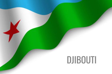 Cibuti bayrağı ile boşaltmak sallayarak. Broşür şablonu. vektör çizim