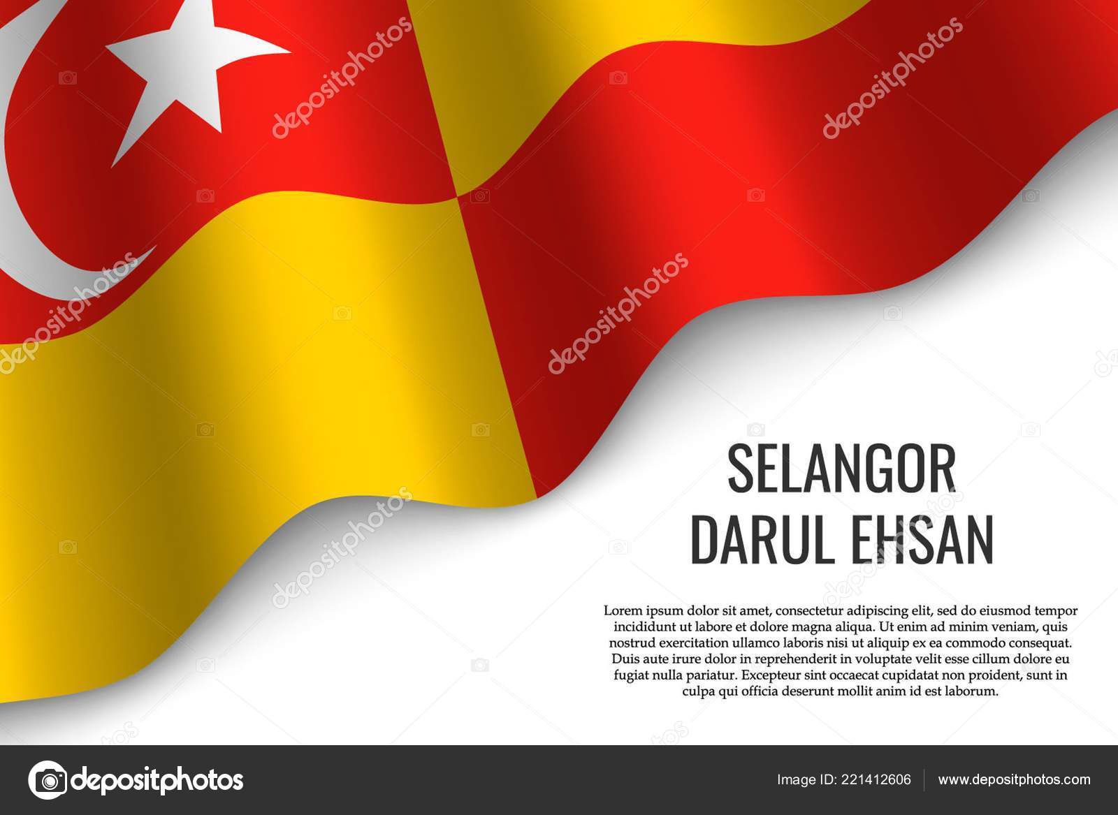 Waving Flag Selangor Darul Ehsan Region Malaysia Transparent Background Template Vector Image By C Grebeshkovmaxim Gmail Com Vector Stock 221412606