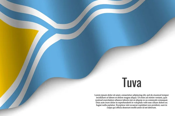图瓦旗是俄罗斯在透明背景下的一个地区 横幅或海报模板 向量例证 — 图库矢量图片