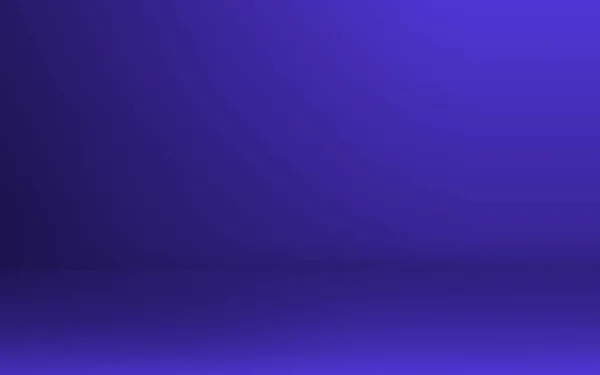 Sala Studio Vuota Colore Blu Con Sfondo Ombra Modello Premium — Vettoriale Stock