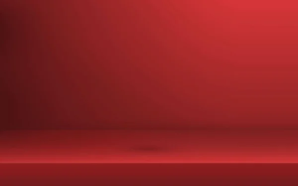 Пустой Красный Цвет Полки Теневым Фоном Шаблон Премиум Класса Презентация — стоковый вектор