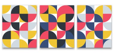 Afiş tasarımı için İskandinav tarzında geometrik minimalist desen