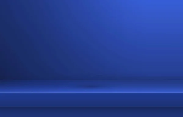 Árnyék Háttérrel Prémium Luxus Termék Bemutató Sablon Üres Kék Színű — Stock Vector