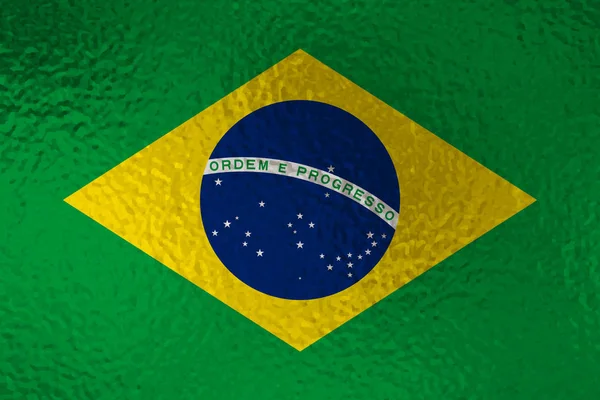 Flagge Brasiliens Mit Glaseffekt Vektorillustration — Stockvektor