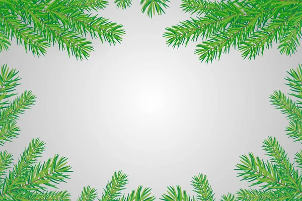 Bonne Année Fond Avec Des Branches Arbres Noël — Image vectorielle