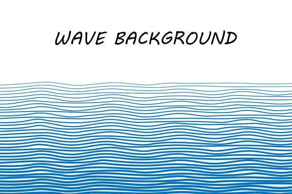Abstract Blue Lines Wave Background — Stock Vector