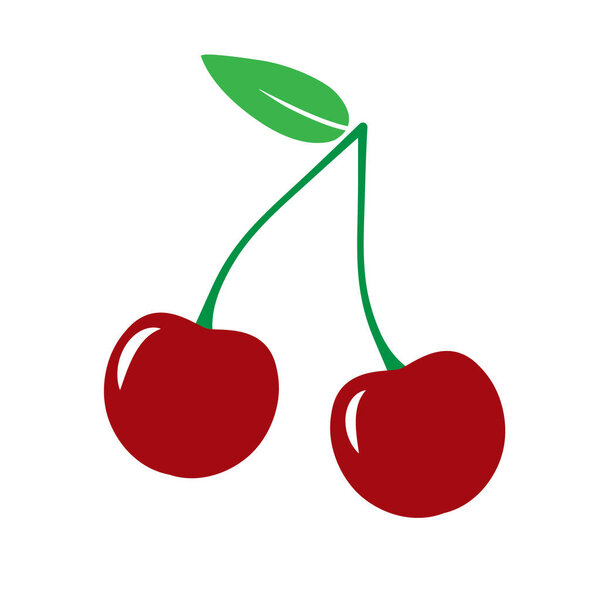 Garden cherry icon. Vector illustration
