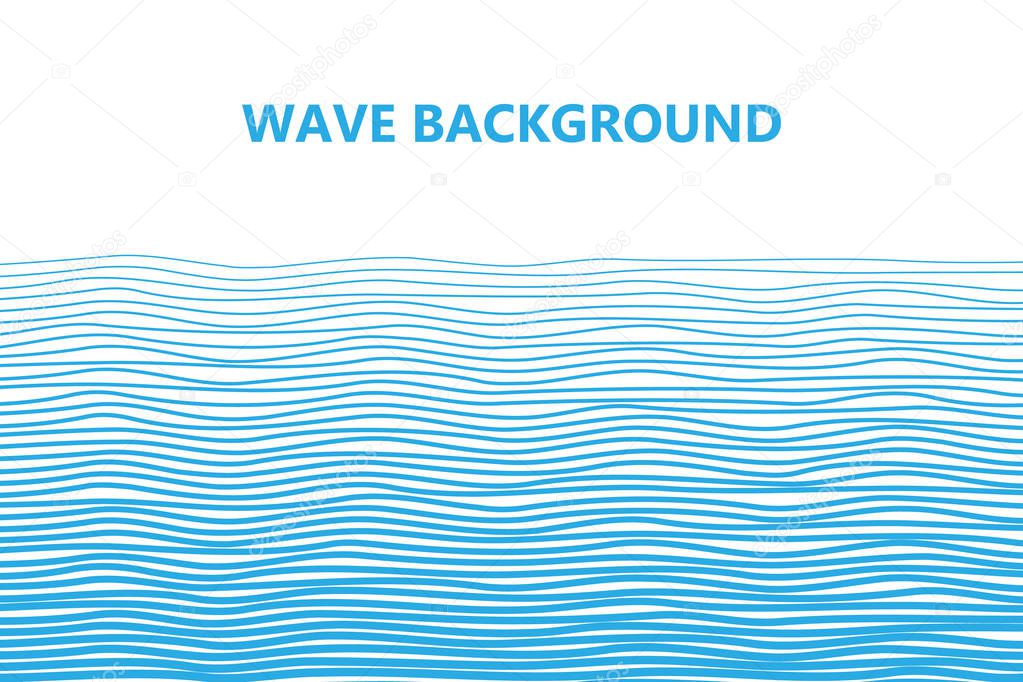 Abstract blue lines wave background