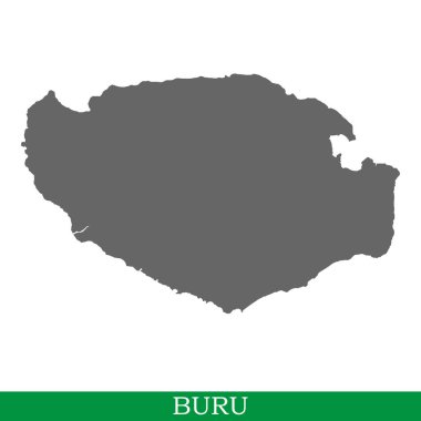 Yüksek kaliteli Buru Endonezya Adası haritasıdır
