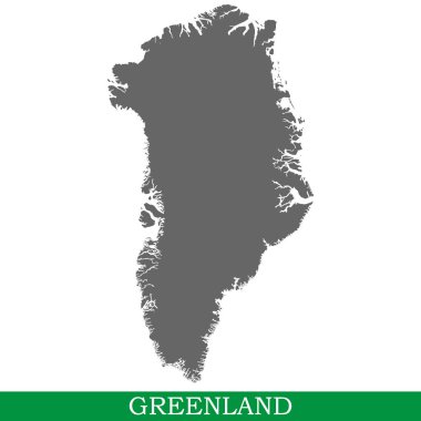 Yüksek kaliteli haritasıdır Grönland Adası Danimarka