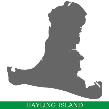 Yüksek kaliteli harita Hayling Island, Birleşik Krallık'taki bir adadır