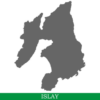 High quality map of Islay is a island in United Kingdom clipart