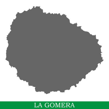 Yüksek kaliteli La Gomera İspanya'nın haritasıdır. Kanarya Adaları