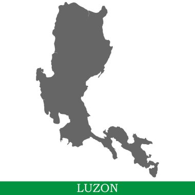High quality map of Luzon is the island of Philippines clipart