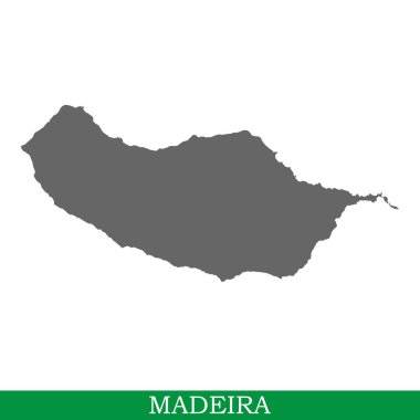Yüksek kaliteli harita Madeira Portekiz bir adadır