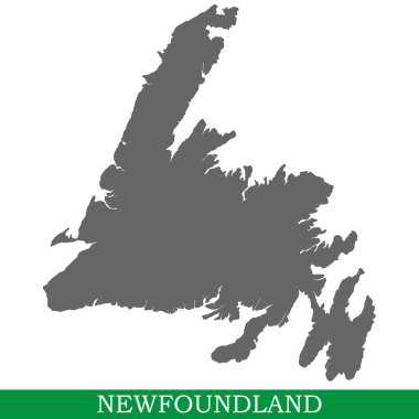 Yüksek kaliteli Newfoundland Adası Kanada haritasıdır