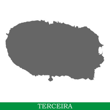 Yüksek kaliteli harita Terceira, Portekiz bir adadır