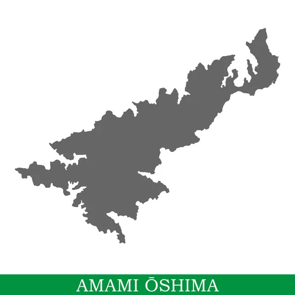 High Quality Map Amami Oshima Island Japan — Stock Vector