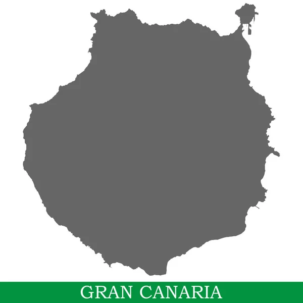 Mapa Alta Calidad Gran Canaria Isla España Islas Canarias — Vector de stock