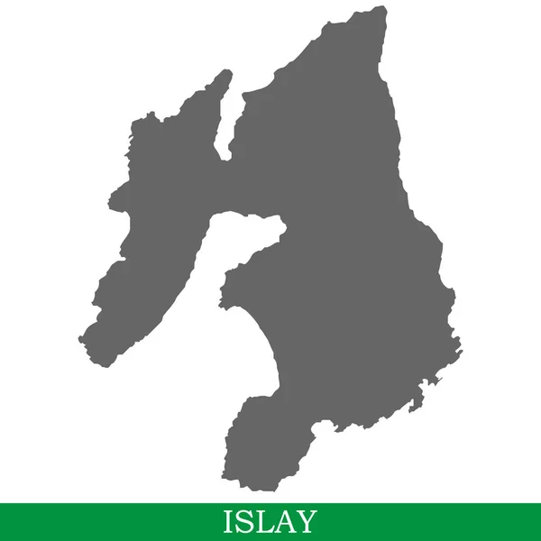 High Quality Map Islay Island United Kingdom — Stock Vector