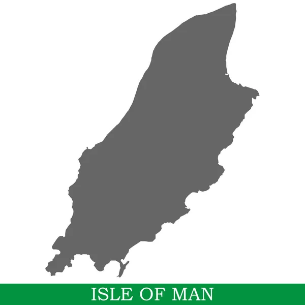 High Quality Map Isle Man Island United Kingdom — Stock Vector