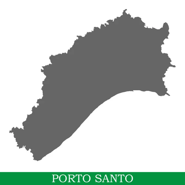Hoge Kwaliteit Kaart Van Porto Santo Een Eiland Portugal — Stockvector