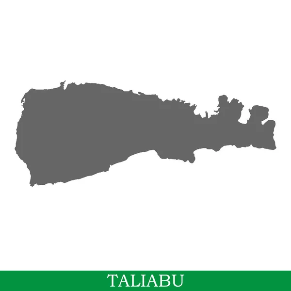 Mapa Alta Calidad Taliabu Isla Indonesia — Archivo Imágenes Vectoriales