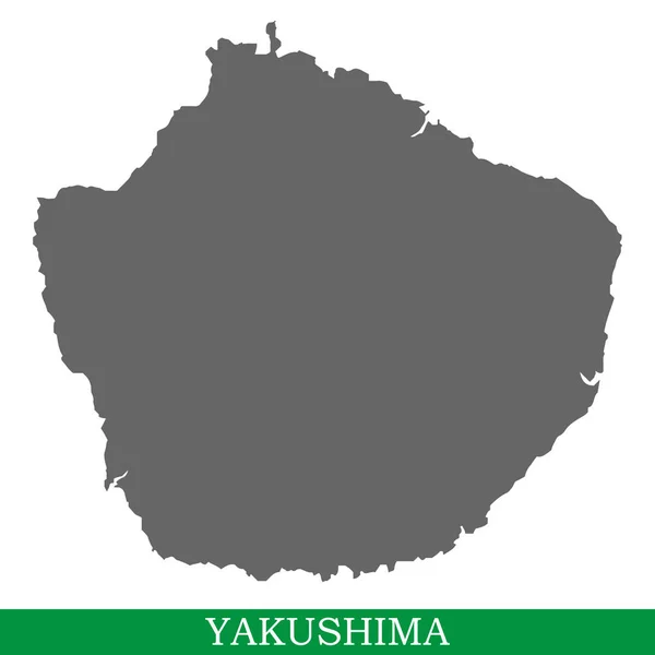 High Quality Map Yakushima Island Japan — Stock Vector