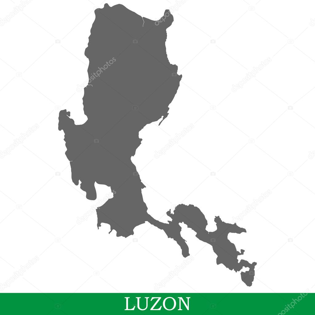 High quality map of Luzon is the island of Philippines